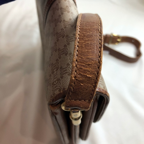 Celine Beige Macadam Crossbody Bag Sku#83973 - Picture 5 of 15